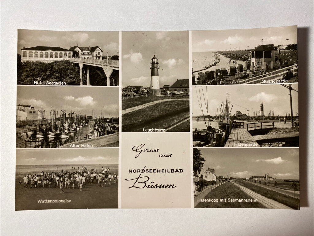 Gruss aus Nordseeheilbad Büsum, Leuchtturm, Hafen 400572 AH
