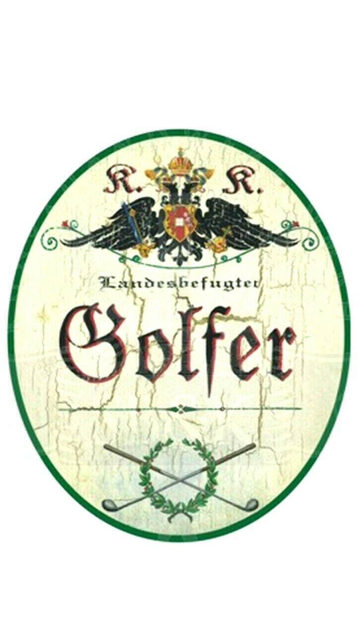 Kuk nostalgie holzschild "golfer"