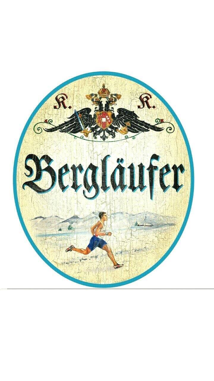 Kuk nostalgie holzschild "bergläufer"