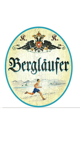 Kuk nostalgie holzschild "bergläufer"