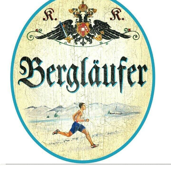 Kuk nostalgie holzschild "bergläufer"