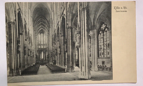 AK, Köln, Dom von Innen, Rhein (40021 BW)