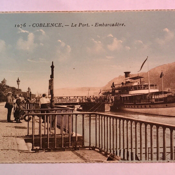 AK, Rheinland Pfalz, 1976, Coblence, Le Port, Embarcadere, Hafen (40077 BW)