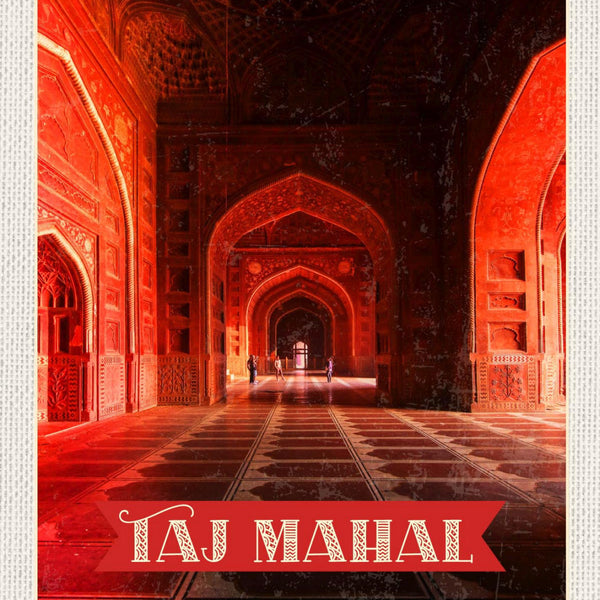 Schild Taj Mahal Mausoleum Sehenswürdigkeit Indien 12x18 20x30 30x40 Blech/Holz