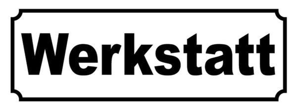 Schild Werkstatt Werkzeug Mechaniker Techniker Bastler Bauen 27x10 Blech od.Holz