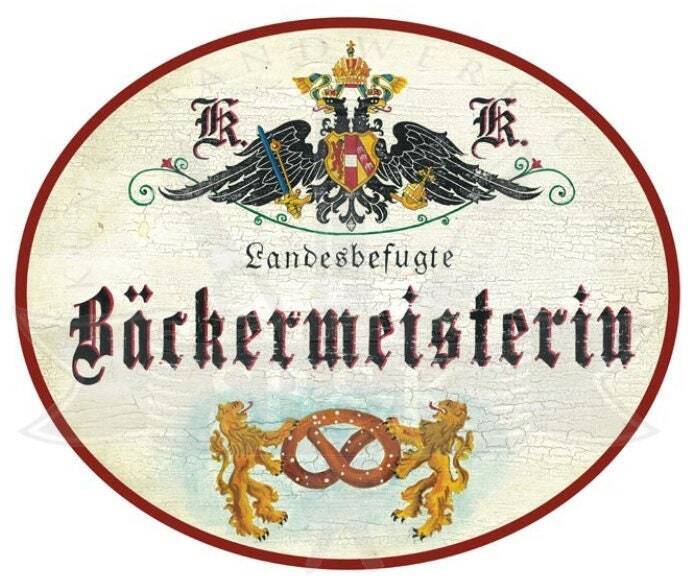 Kuk nostalgie holzschild landesbefugte bäckermeisterin