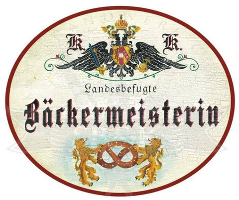 Kuk nostalgie holzschild landesbefugte bäckermeisterin