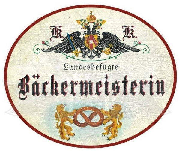 Kuk nostalgie holzschild landesbefugte bäckermeisterin
