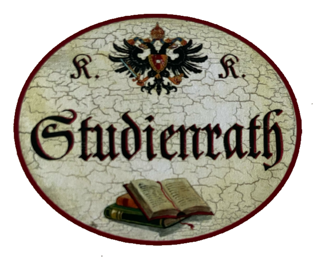 KuK Nostalgie Holzschild Studienrath Titel Studienrat Lehrer Schild