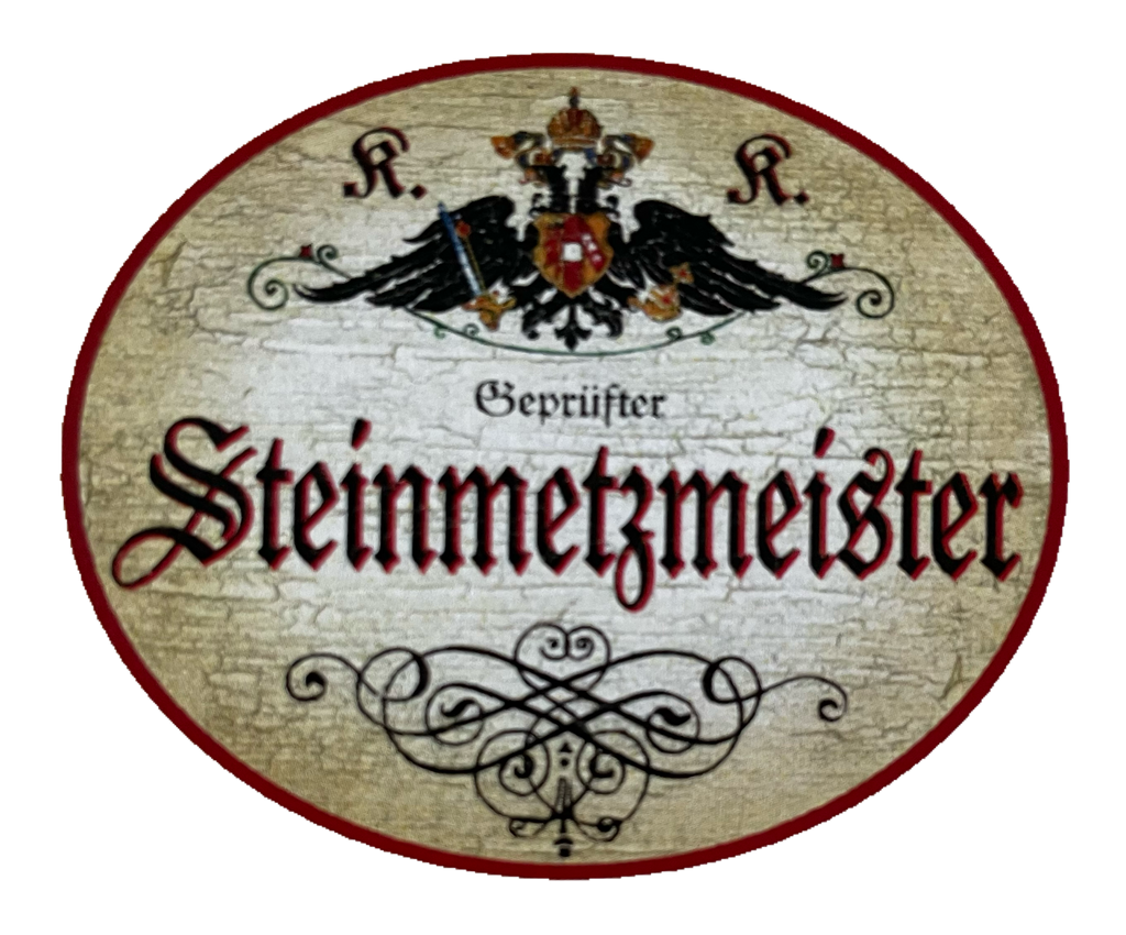 KuK Nostalgie Holzschild Geprüfter Steinmetzmeister Steinmetz Handwerk Schild