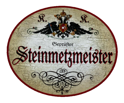 KuK Nostalgie Holzschild Geprüfter Steinmetzmeister Steinmetz Handwerk Schild