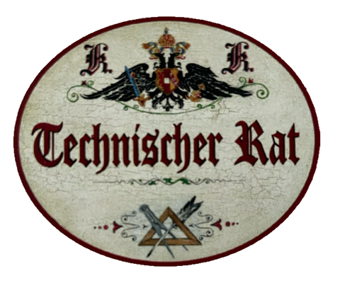 KuK Nostalgie Holzschild Technischer Rat Auszeichnung Berufstitel Titel Schild