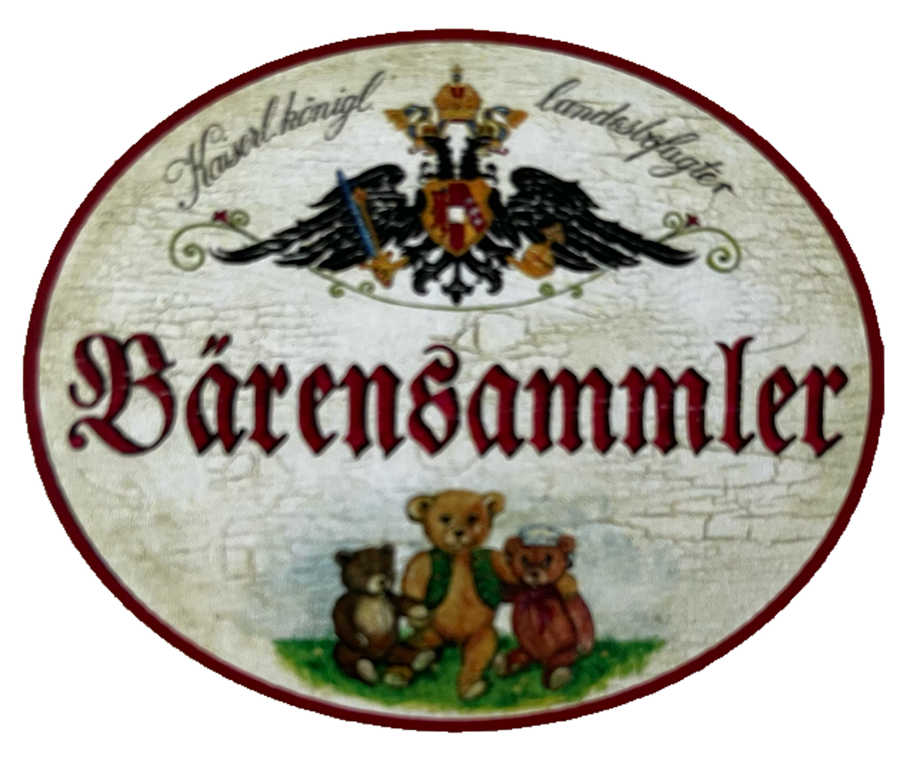 KuK Nostalgie Holzschild Landesbefugter Bärensammler Teddy Bär Stofftier Schild
