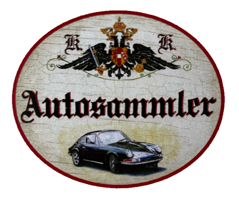 KuK Nostalgie Holzschild Autosammler Autos Oldtimer Auto Fan Klassiker Schild