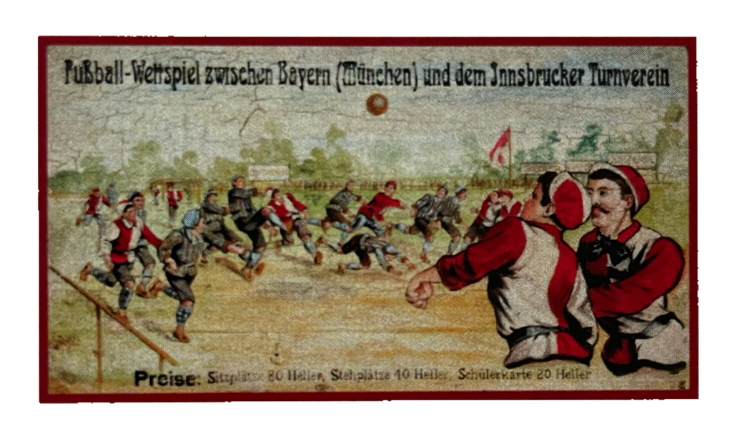 Nostalgie Holzschild Fußball Wett Spiel Bayern München Innsbruck Match Schild