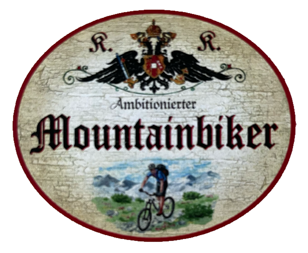 KuK Nostalgie Holz Schild Ambitionierter Mountainbiker Mountainbike Fahrrad