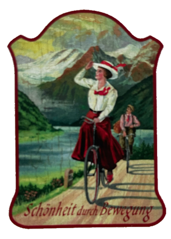 Nostalgie Holzschild Schönheit Durch Bewegung Fahrrad Radfahren Radtour Schild