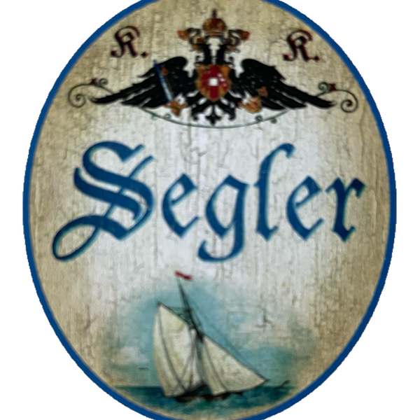 KuK Nostalgie Holzschild Segler Segelschiff Schifffahrt Boot Meer See Schild