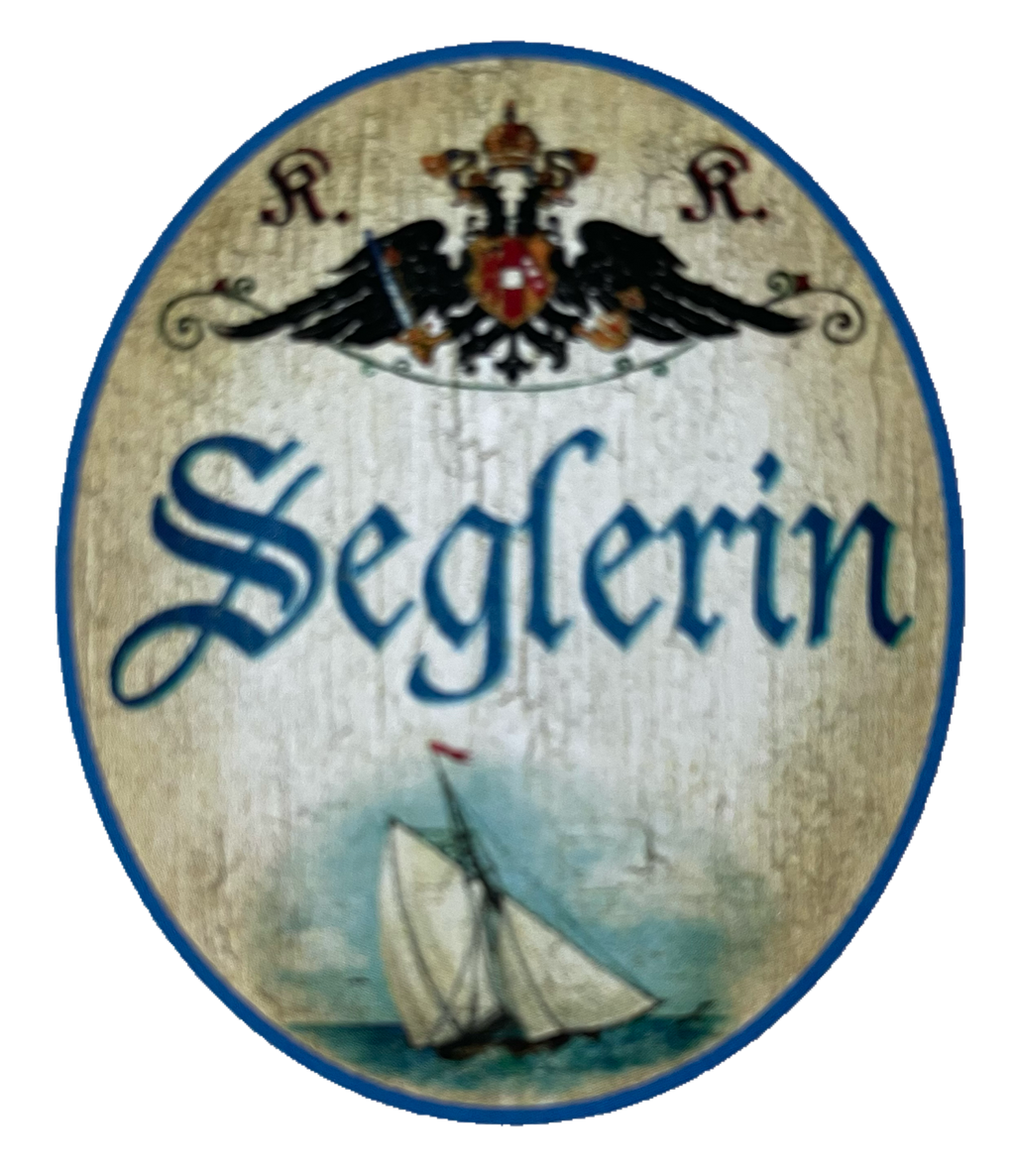 KuK Nostalgie Holzschild Seglerin Segelschiff Schifffahrt Boot Meer See Schild