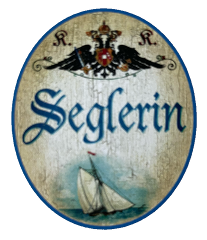 KuK Nostalgie Holzschild Seglerin Segelschiff Schifffahrt Boot Meer See Schild