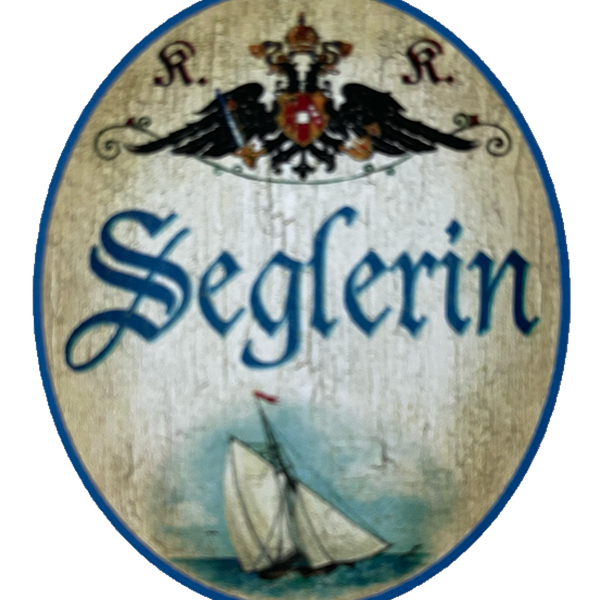 KuK Nostalgie Holzschild Seglerin Segelschiff Schifffahrt Boot Meer See Schild