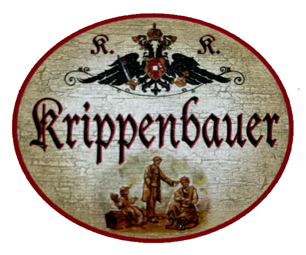 KuK Nostalgie Holzschild Krippenbauer Krippe Weihnachten Handwerk Schild