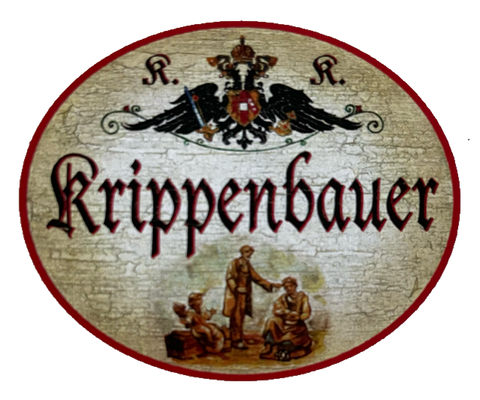 KuK Nostalgie Holzschild Krippenbauer Krippe Weihnachten Handwerk Schild