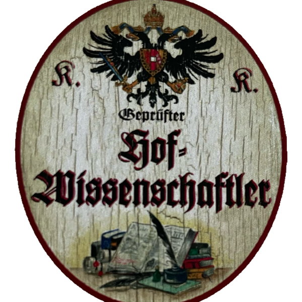 KuK Nostalgie Holzschild Geprüfter Hof Wissenschaftler Wissenschaft Schild