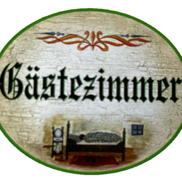 Nostalgie Holzschild Gästezimmer Gast Besucher Raum Haus Schild