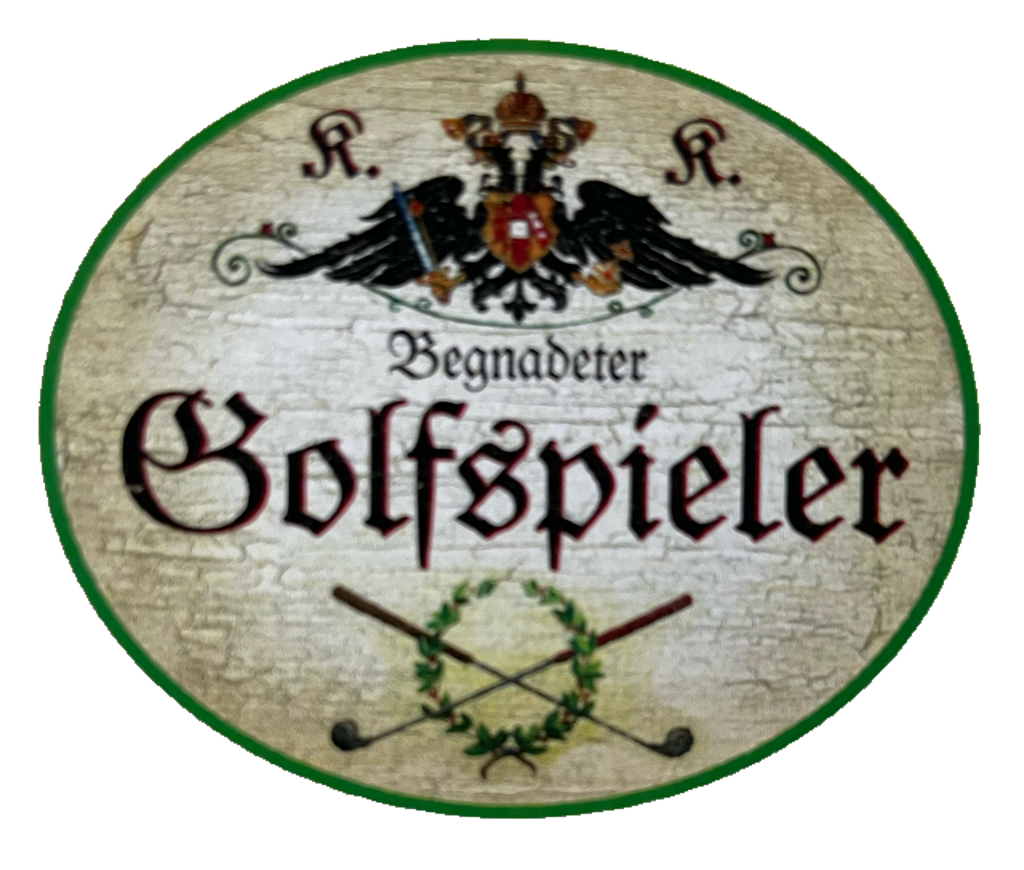 KuK Nostalgie Holzschild Begnadeter Golfspieler Golf Sport Schläger Schild