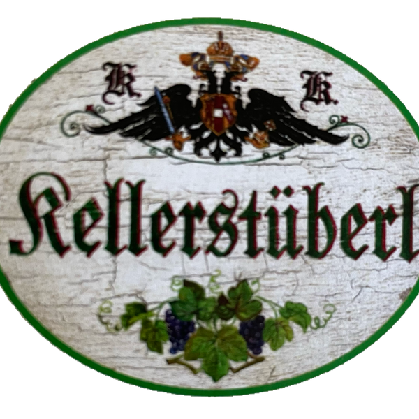 KuK Nostalgie Holzschild Kellerstüberl Stube Keller Zimmer Schild