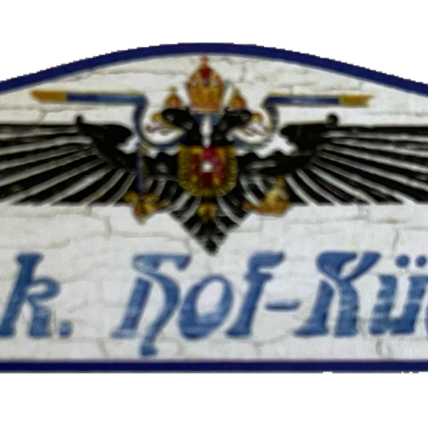Nostalgie Holzschild KuK Hof-Küche Kochen Koch Küche Essen Restaurant Schild