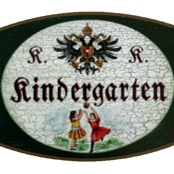 KuK Nostalgie Holzschild Kindergarten Kinder Kind Tagesstätte Hort Schild
