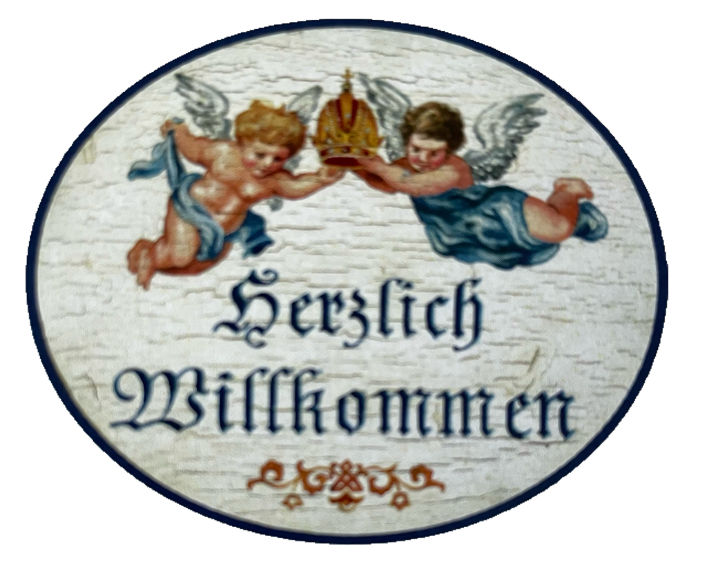 Nostalgie Holzschild Herzlich Willkommen Herein Wohnung Haus Engel Schild