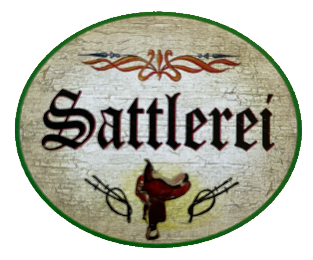 Nostalgie Holzschild Sattlerei Pferde Sattel Reiten Reiter Pferd Schild
