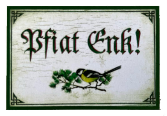 Nostalgie Holzschild Pfiat Enk Euch Auf Wiedersehen Tschüss Verabschieden Schild