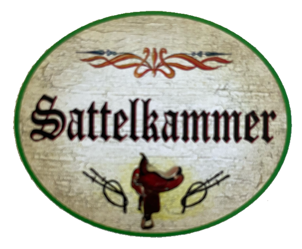 Nostalgie Holzschild Sattelkammer Pferde Sattel Reiten Reiter Pferd Schild