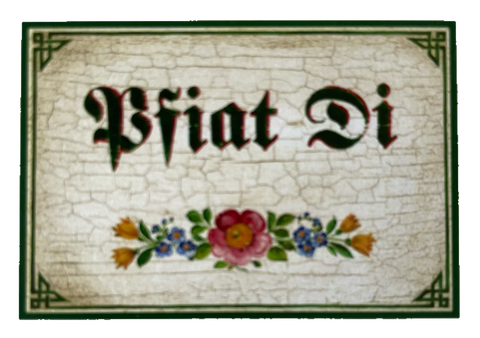 Nostalgie Holzschild Pfiat Di Auf Wiedersehen Tschüss Verabschiedung Schild