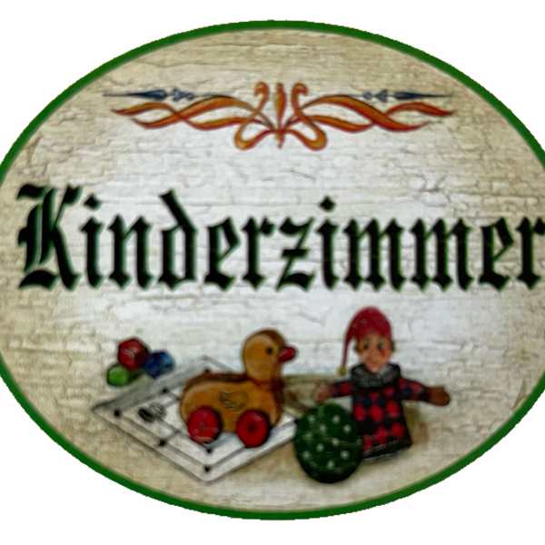 Nostalgie Holzschild Kinderzimmer Kind Spielen Spielzeug Wohnung KuK Schild