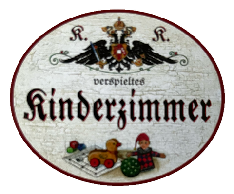 KuK Nostalgie Holzschild Verspieltes Kinderzimmer Kind Spielen Wohnung Schild