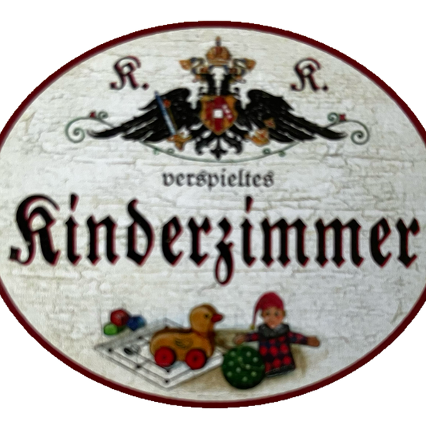 KuK Nostalgie Holzschild Verspieltes Kinderzimmer Kind Spielen Wohnung Schild