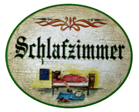 Nostalgie Holzschild Schlafzimmer Schlafen Bett Schild