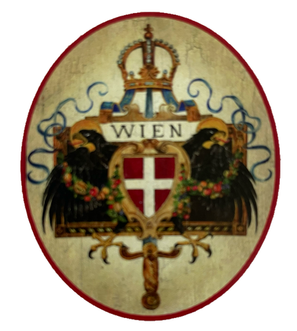Nostalgie Holzschild Wien Wappen Bundesland Stadt Österreich Schild