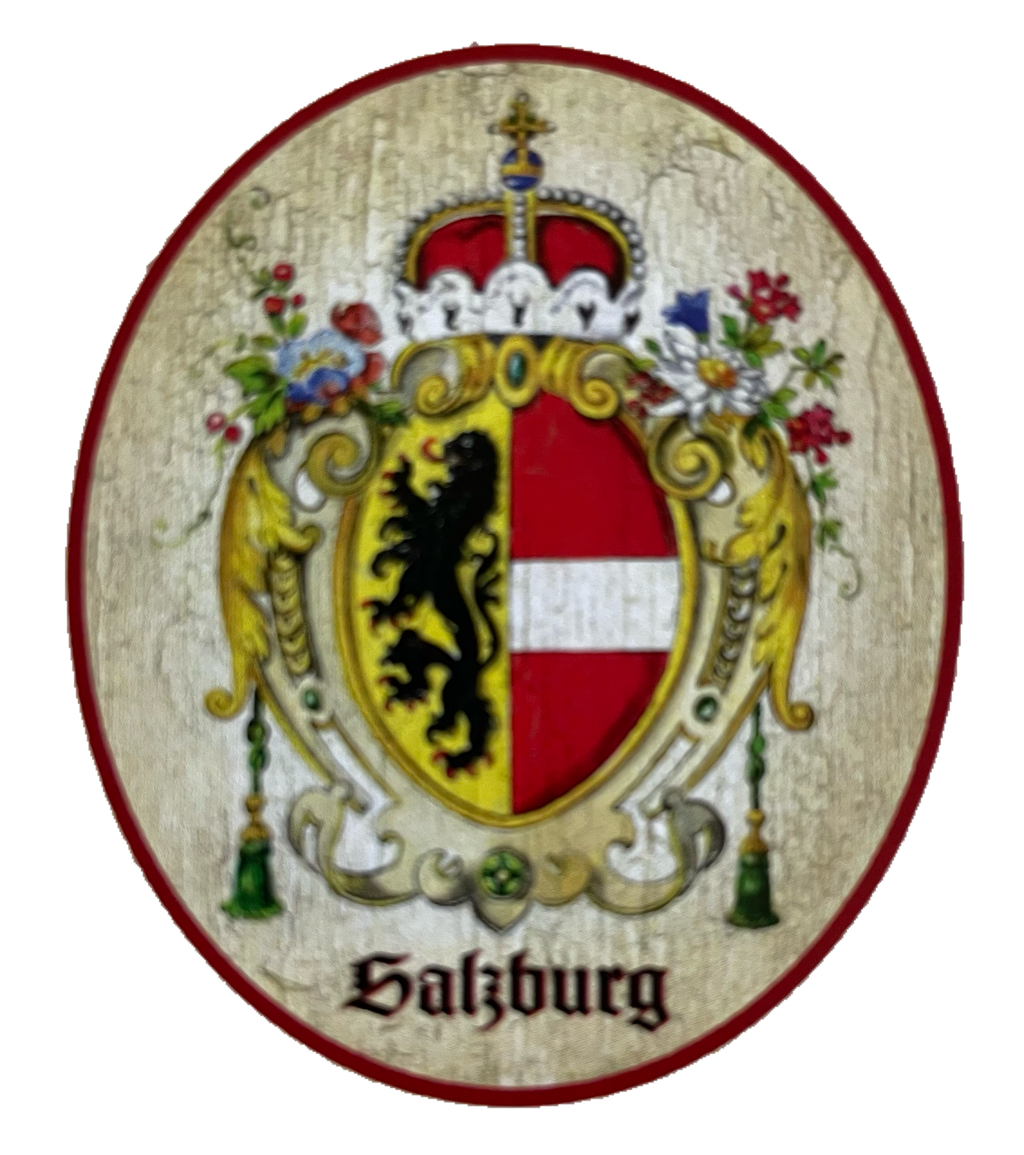 Nostalgie Holzschild Salzburg Wappen Bundesland Österreich Schild