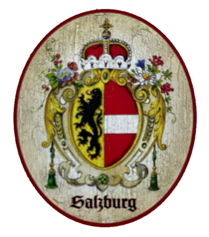 Nostalgie Holzschild Salzburg Wappen Bundesland Österreich Schild