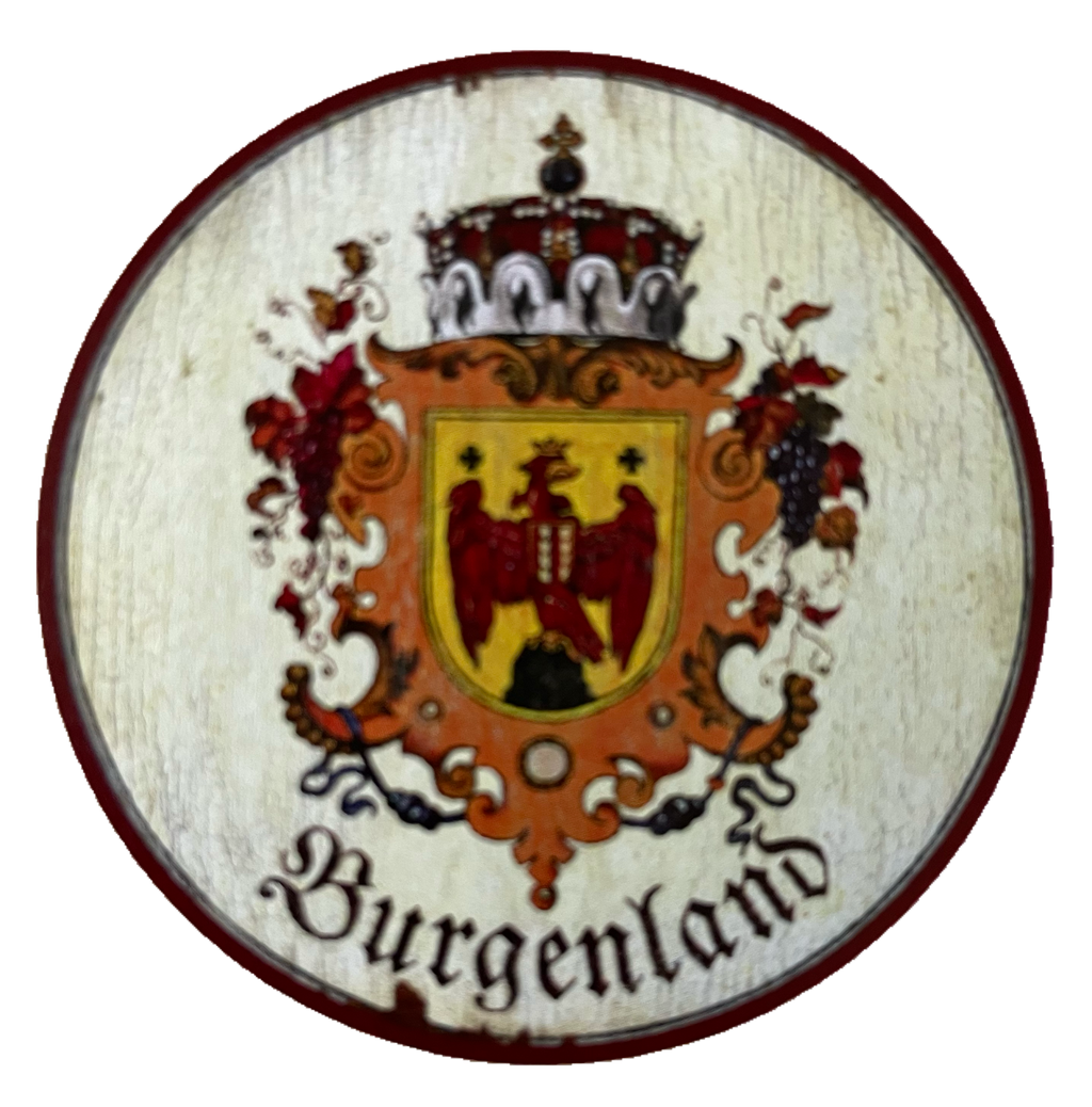 Nostalgie Holzschild Burgenland Wappen Bundesland Österreich Schild