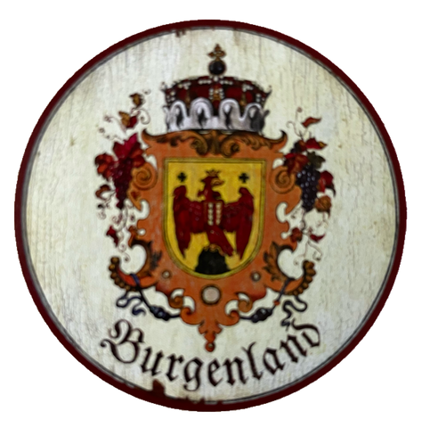 Nostalgie Holzschild Burgenland Wappen Bundesland Österreich Schild