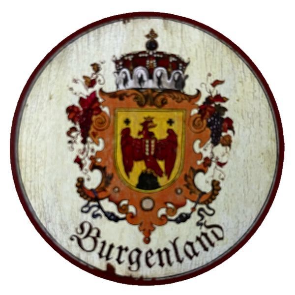 Nostalgie Holzschild Burgenland Wappen Bundesland Österreich Schild