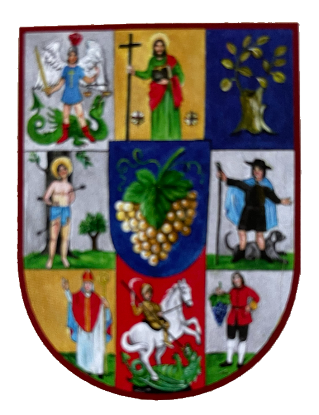 Nostalgie Holzschild Döbling Wien Gemeindebezirk Wappen Österreich Schild