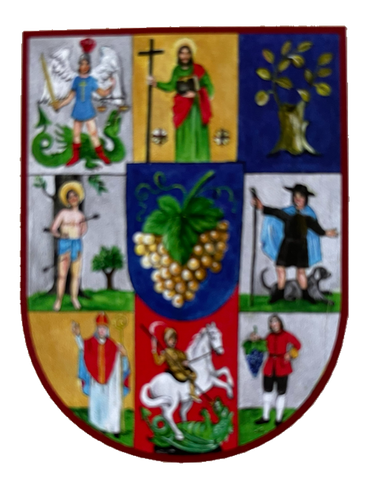 Nostalgie Holzschild Döbling Wien Gemeindebezirk Wappen Österreich Schild